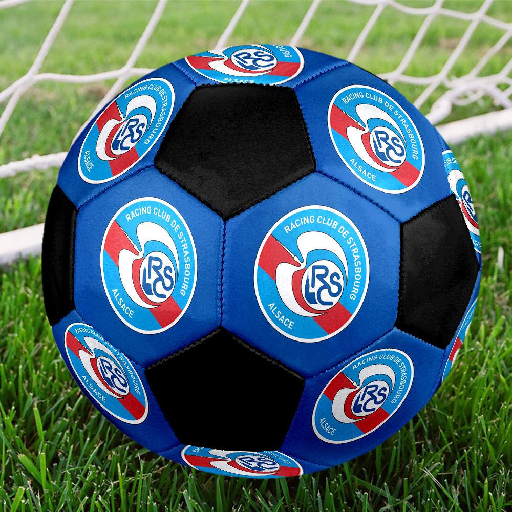 SIZE 5 RC Strasbourg Alsace Soccer Ball Colorful All Ages Machine Stitched PVC Competition Ready Durable High-Bounce