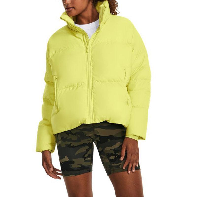 Under Armour Veste courte bouffante ColdGear Infrared pour femmes Vêtements d'extérieur Jaune 1378858-743