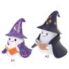 Halloween Ghostly Wizard Reading Book Nightlight Resins Sculpture Soft Glowing Shelf Decors Book Lover Gift Resins Craft