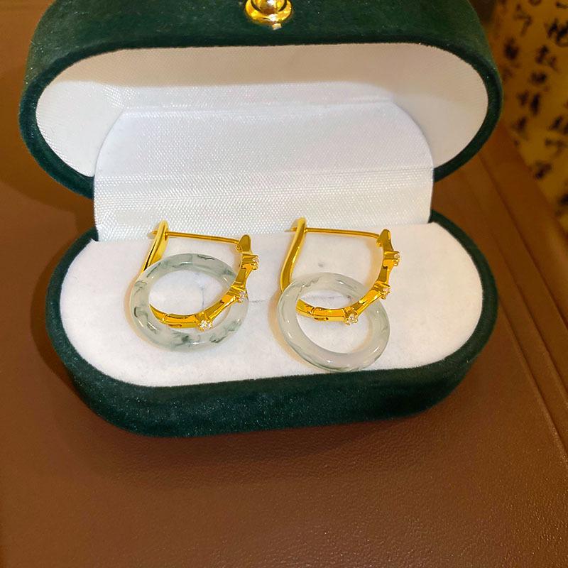 Double-Sided Silver Needle Pearl & Diamond Stud Earrings - Korean Cold Style for Women