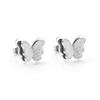 Frosted Golden Butterfly Earrings Romantic Design Butterflies Stud Earring Stainless Steel Delicate Simple Jewelry for Woman