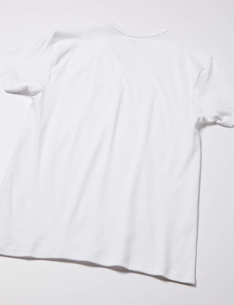 Gunze YG Cotton Short Sleeve Size L to Japanese Size Men's 100% Double-Hot V-Neck Undershirt, White, (Equivalent L)