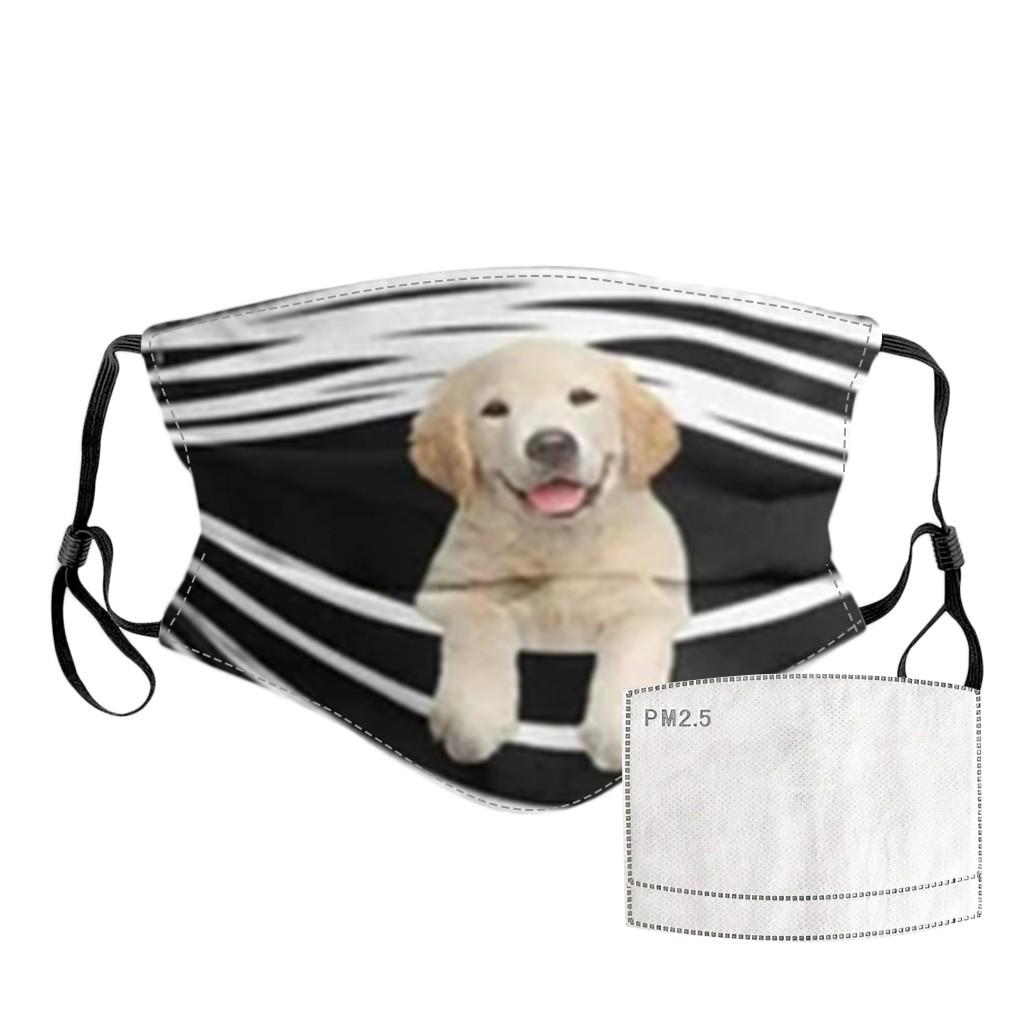 1PC Mask + 2 PC Filters General Dogs Prints Breathable Washable Mask Face Cover