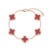 Colorfast Trendy Fashionable Four-leaf Clover Titanium Steel Bracelet for Women Shell Design Unique and Stylish Jewelry
