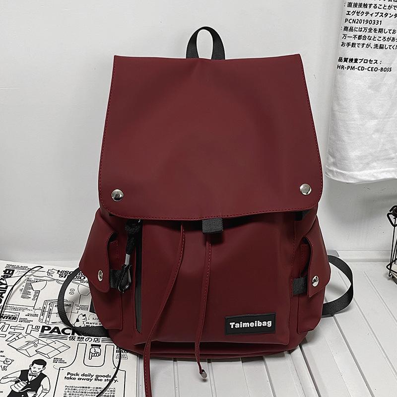 School Bag Elementary School Girl College Student Junior High School Student Burgundy Backpack Male Backpack