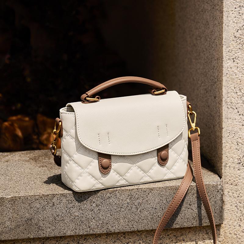 Casual Versatile Small Square Bag 2025 Autumn Winter New Fashion Design Single Shoulder Bag Genuine Leather Commuter Crossbody Bag