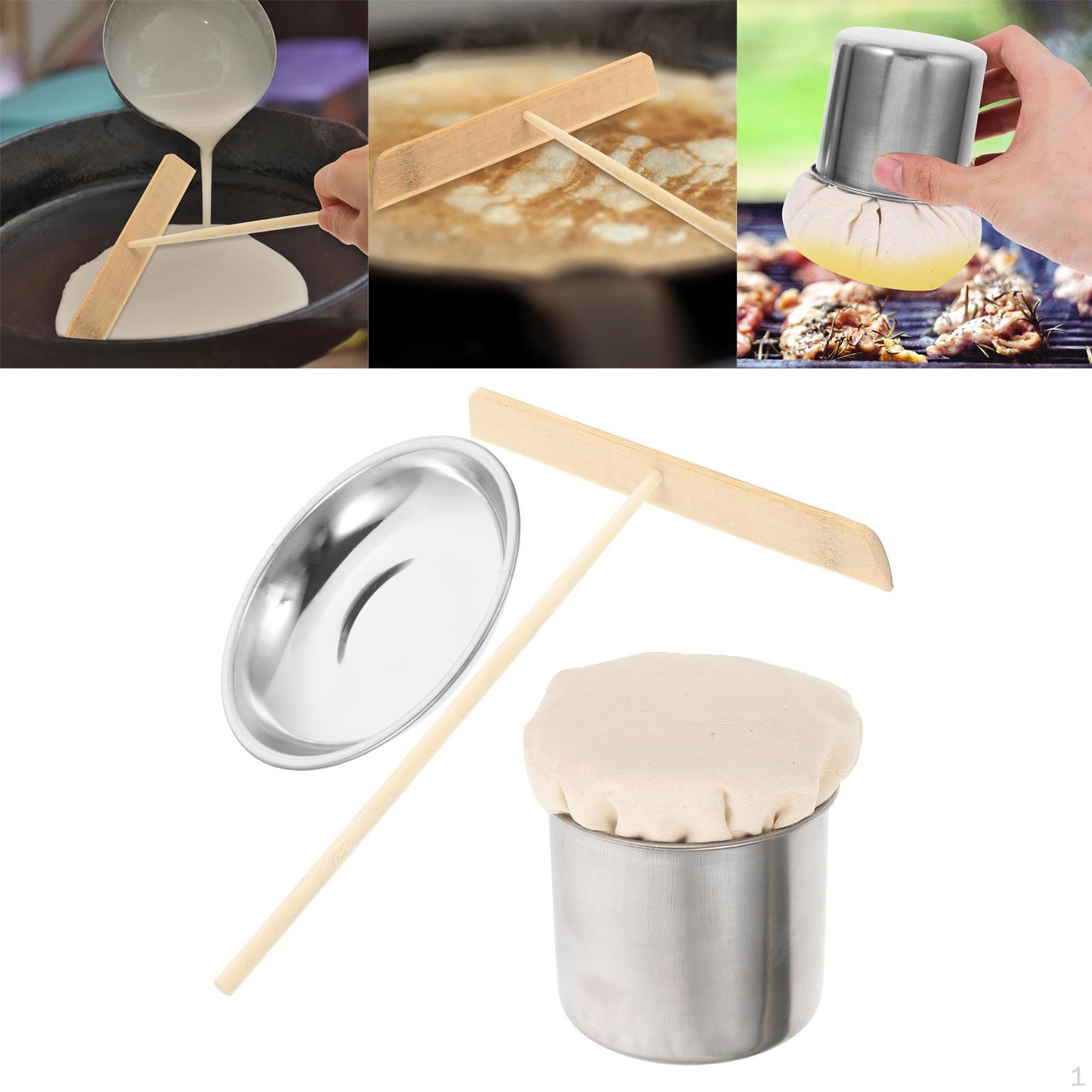 

Кисть для блинов Аппликаторы для масла для гриля барбекю Антипригарный скребок Кухонный инструмент Швабры Инструменты для крепа S