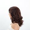 Synthetic Elegant Short Curly Wave Hair Brown Bob Wig Side Parting Wig for Women Natural Fluffy Daily Cosplay Party Use