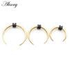 Alisouy 1 Stück 14/16G Gauge Edelstahl Büffelhorn Bull Taper Claw Flesh Ohr Tunnel Expander Keil Nägel Ohrstecker Nasenringe