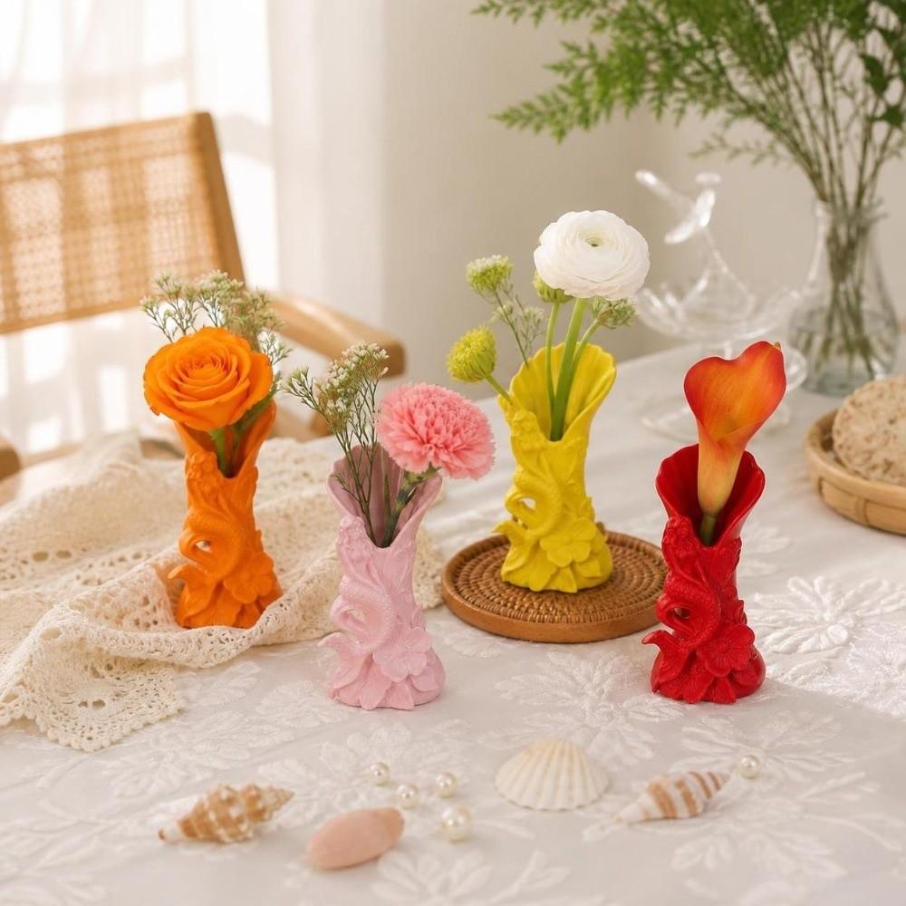 Minimalist Mermaid Shell Vase 3D Printing Mermaid Sculpture Desktop Decorative Vase Gift