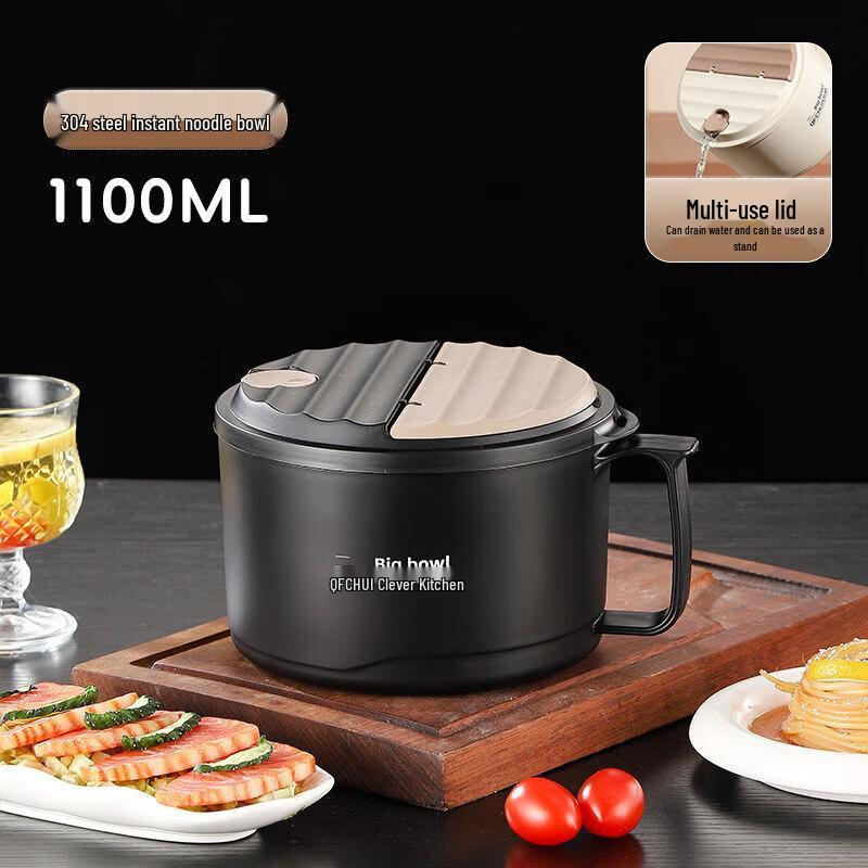 

Cartoon Style 304 Stainless Steel Instant Noodle Bowl with Lid