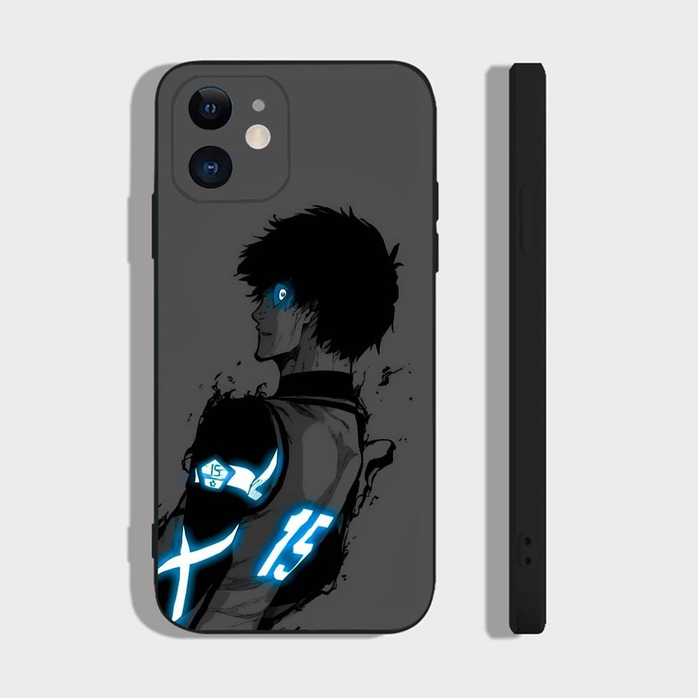 Anime B-Blue Lock For IPhone 17 Air 16 15 14 13 12 11 Pro Black Soft Cover Phone Case