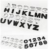 1Pcs 3D Metal 45mm 25mm DIY Letters Alphabet Emblem Numbers Chrome Labeling Car Sticker Digital Badge Accessories Motorcycle