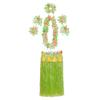 1 Set Hula Skirt High Elastic Eye-catching Plastic Fiber Hawaiian Hula Grass Skirt Set for Summer