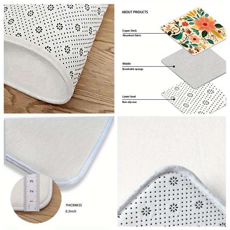 VIKAMA Schöner Blumenteppich Lebendiger Küchenteppich Fußmatte Weiche Lange Matte Teppich Für Schlafzimmer Teppich Für Wohnzimmer Badezimmerteppich
