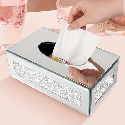 Luxuriöser Glas-Taschentuchboxhalter für Wohnzimmer und Badezimmer Moderne Heimdekoration