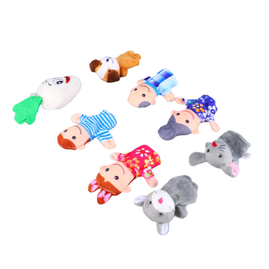 8 Stück Cartoon Tier Fingerpuppe Klein Tragbar Pädagogisches Fingerspielzeug für Kinder