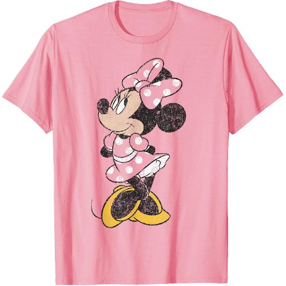 Disney Mickey and Friends Minnie Mouse Simple Distressed T-Shirt