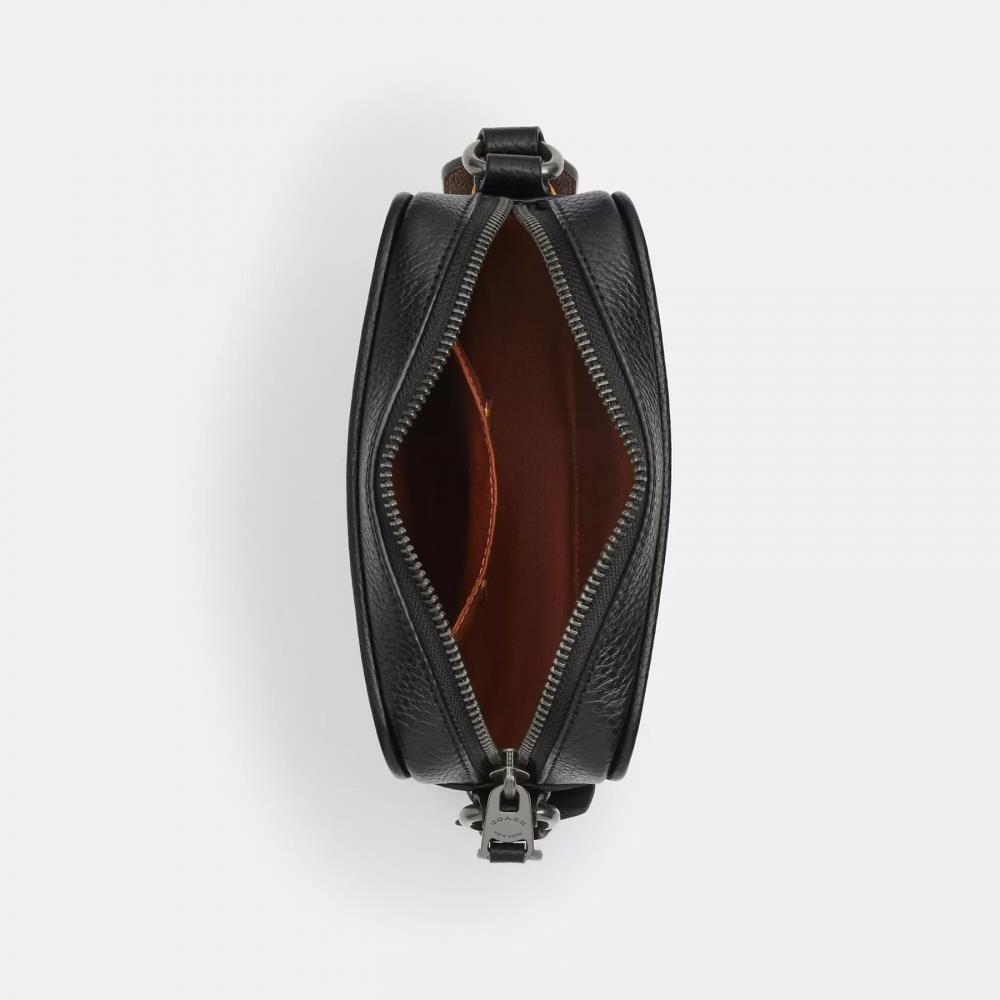 Coach Sullivan Crossbody Bag In Signature Canvas Gunmetal Charcoal Black