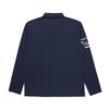MALBON GOLF Functional Material Long Sleeve Polo Shirt Navy (Man)
