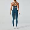 Completo Yoga da Donna con Top con Schiena a Croce e Leggings a Vita Alta per Fitness e Pratica Yoga