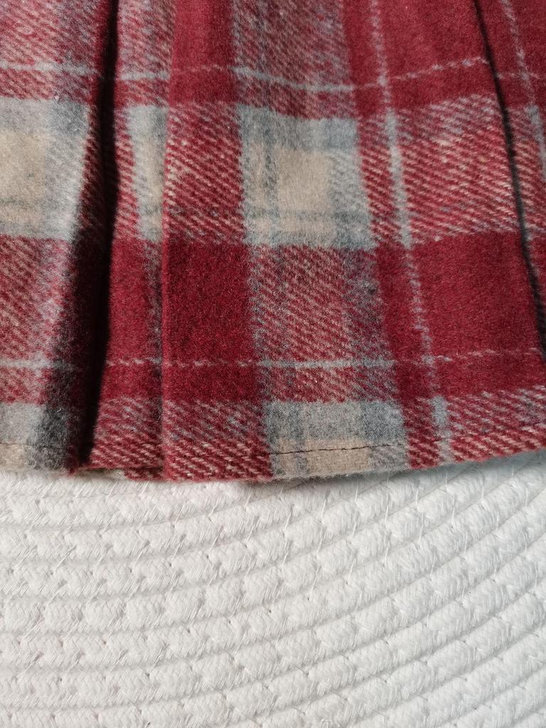 High-Waisted Plaid Woolen Pleated Skirt - Women's A-Line Autumn/Winter 2025 Academy Style