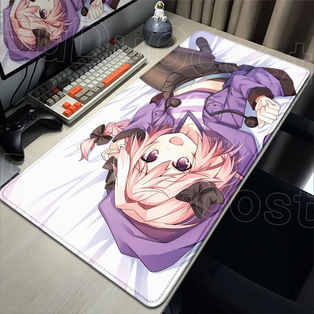 Large Anime E-sprt Gaming Mouse Pad HD Printing Computer Keyboard Mats PC Rubber Accessories 900x400mm Fate Astolfo Anime Carpet