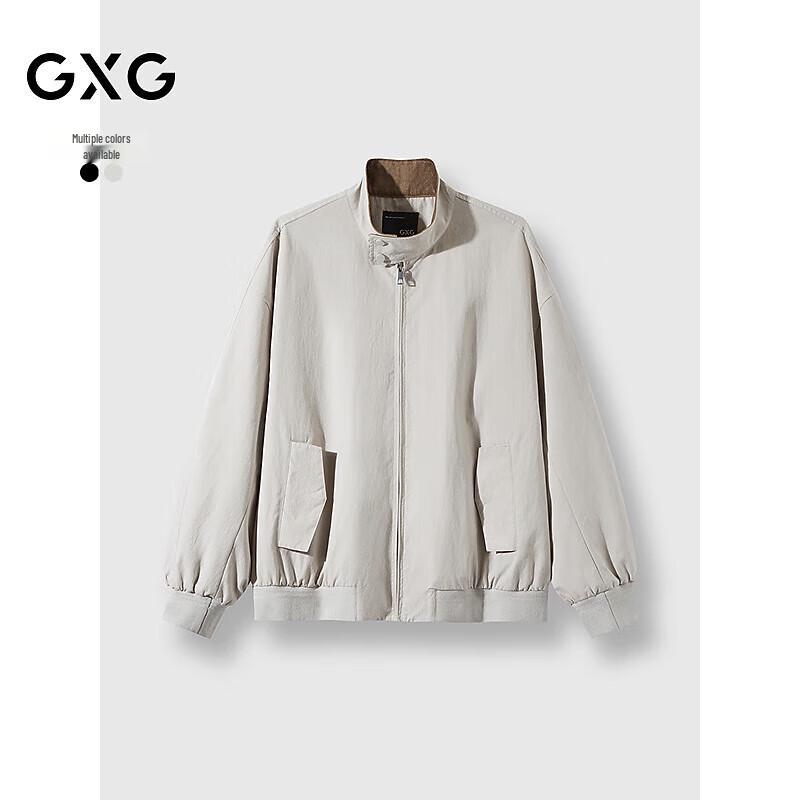 GXG Men's 2025 Autumn Two-Tone Stand Collar Casual Top