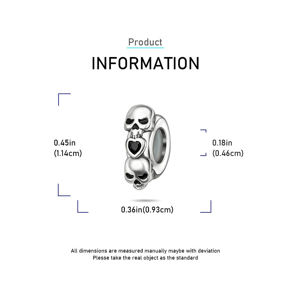 Horrible Copper Metal Halloween Skull Pumpkin Witch Ghost Charm Bead Component Compatible With Do It Yourself Bracelet High Quality Fine Jewelry