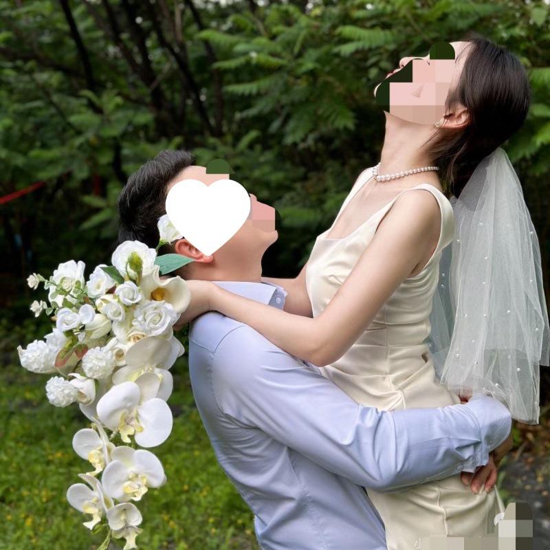 Mori-Style Garden Wedding Photography with French, Korean, and Waterfall Elements