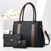 Color Trendy Block Mom And Child Bag Spacious Medium Size Pu Shoulder And Crossbody Bag For Women