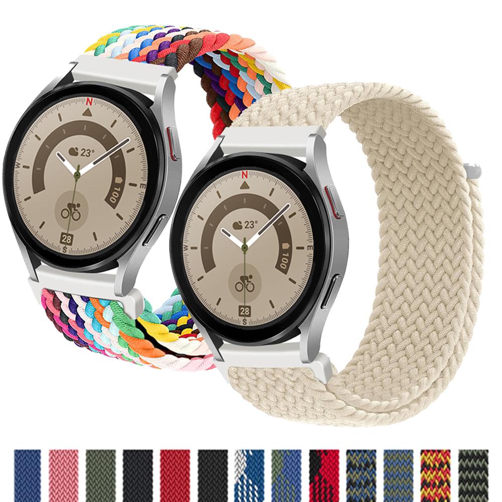 Braided Solo Loop Strap For Samsung Galaxy Watch 7/5/pro/4/6/Classic/active 2 correa bracelet Huawei watch GT/4/2e/2/3/pro band