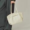 New LA FESTIN Top Grain Cow Leather Handbag, Shoulder Bag, Underarm Tote Large Women's Cardamom Brown/Coconut/Raven Black 622381