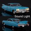 1:32 Eldorado Biarritz S-W140 Model Toy Vintage Car Alloy Diecast Sound Light Door Opened Pull Back Miniature Vehicle Kids Gifts