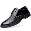 Men's Leather Shoes Spring Breathable Comfortable Casual Shoes Youth Business British Black Formal Leather Shoes Husband Dad Shoes