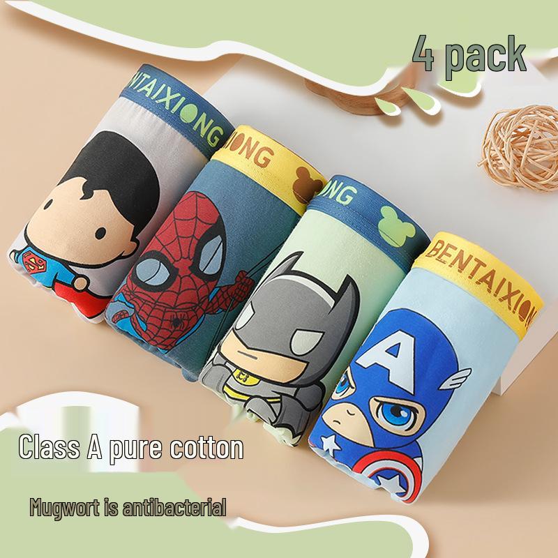 Boxers antibactériens en pur coton pour enfants et bébés