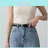 Genuine Leather Womens Slim Belt For Office And Casual Wear With Pin Buckle