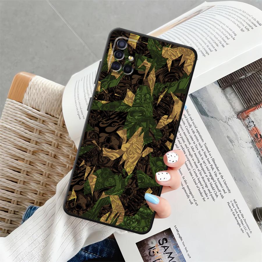 Camouflage Pattern Soft Back Phone Cover Case for Samsung Galaxy A24 A31 A16 A21s A22 A23 A33 A34 A14 A15 A35 A41 A51 A52 A54