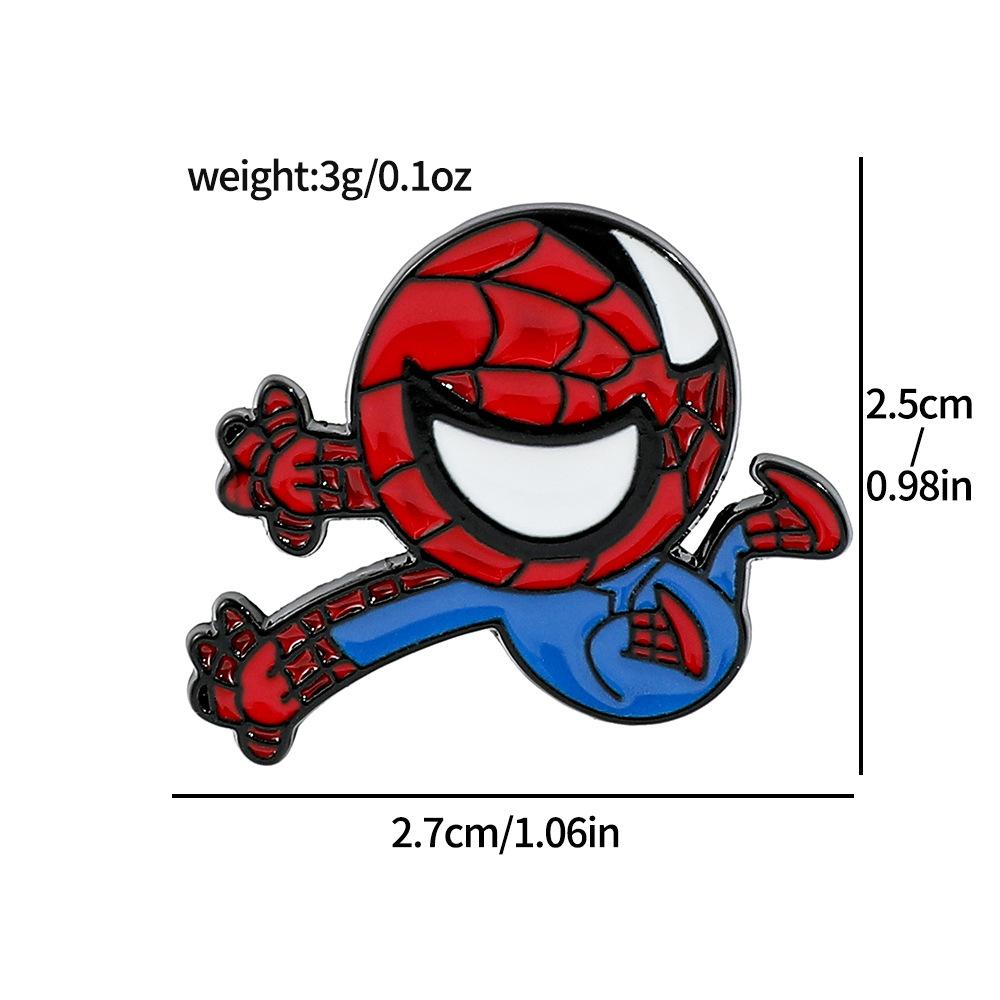 89 Spider-Man Alloy Brooch Marvel Superhero Spider-Man Metal Badge Backpack Jacket Personalized Decoration