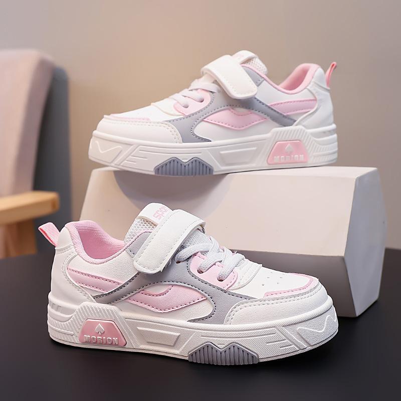 Autumn new children's sports shoes boys medium and small children's white shoes girls' shoes children's white shoes