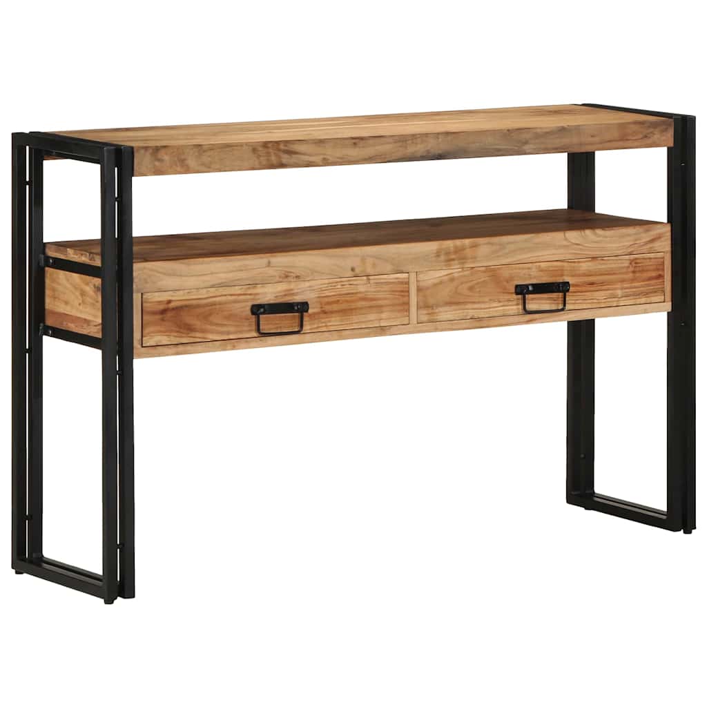 Console Table Brown 120 x 33 x 75 cm Solid Acacia Wood