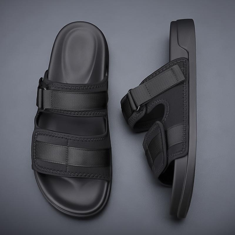 2025New Men's Slippers Outdoor Casual Sports Sandals Summer  Breathable Flat Slippers for Men Non Slip Beach Shoes Slide