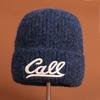 Autumn and winter new fashion embroidery letter decoration versatile knitted hat solid color simple versatile fresh wool hat