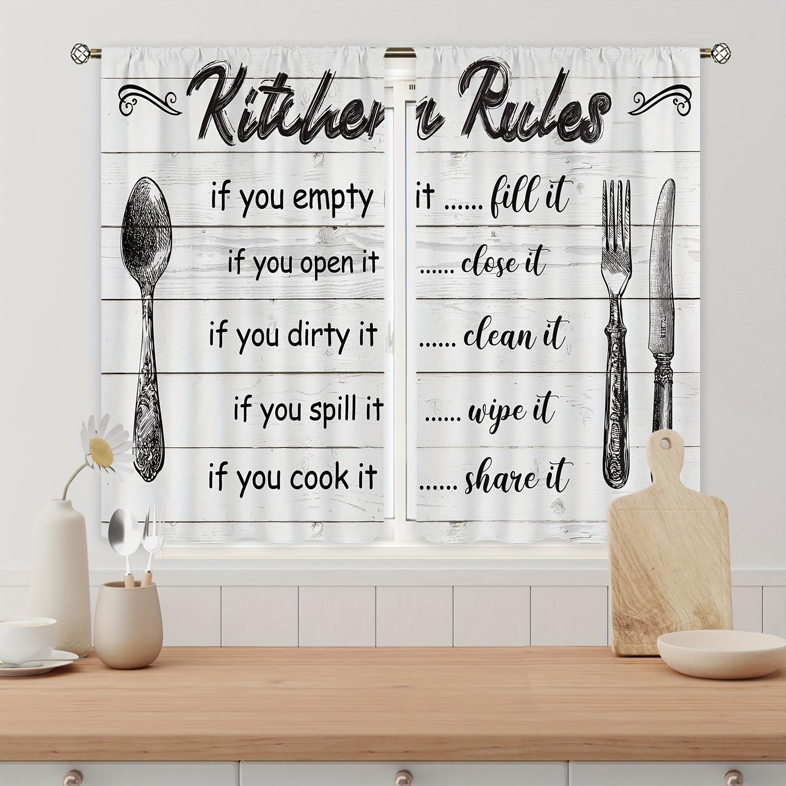 

2 шт. 3D-ілюстрації кави Кавова карнизна карнизна кишенька Чорна кухонна штора з ручним розписом Кава, що фільтрує світло. 2x68W165H(CM)&Grommet Top