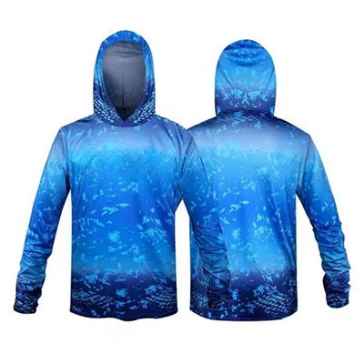 Mens Lightweight Hooded Fishing Shirt UPF 50 UV Protection Quick Dry Breathable Long Sleeve Casting Kayak