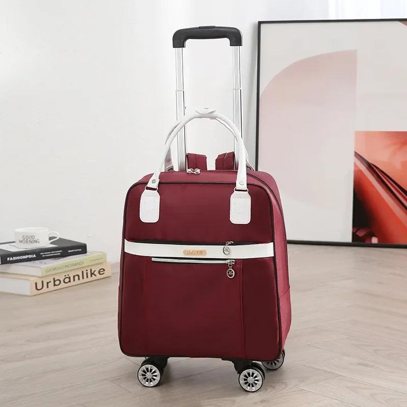 Trolley Travel Bag Universal Wheel Luggage Bag Convenient Boarding Bag Waterproof Backpack Handbag Rolling Trolly Suitcase