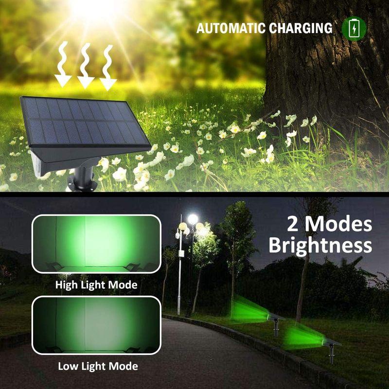4pcs Solar Spotlight Outdoor Garden Wall Lamp for Tree Street Decor IP65 Waterproof LED Green Landscape Countyard Solar Light