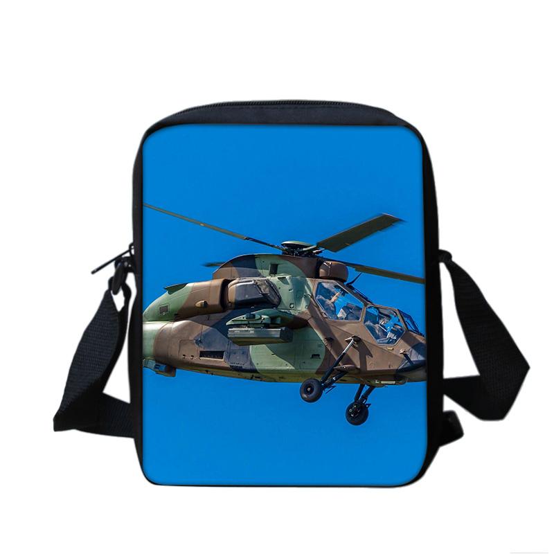 Helicopter Large Capacity Shoulder Bag, Compact and Trendy, New Mechanical Print, the Best Gift for Boys and Girls In School