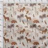 oneOone Cotton Flex Brown Fabric Tropical Animal Sewing Craft Projects Fabric Prints By Yard 40 Inch