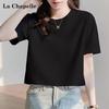La Chapelle Women's Cropped Loose Short Sleeve T-Shirt